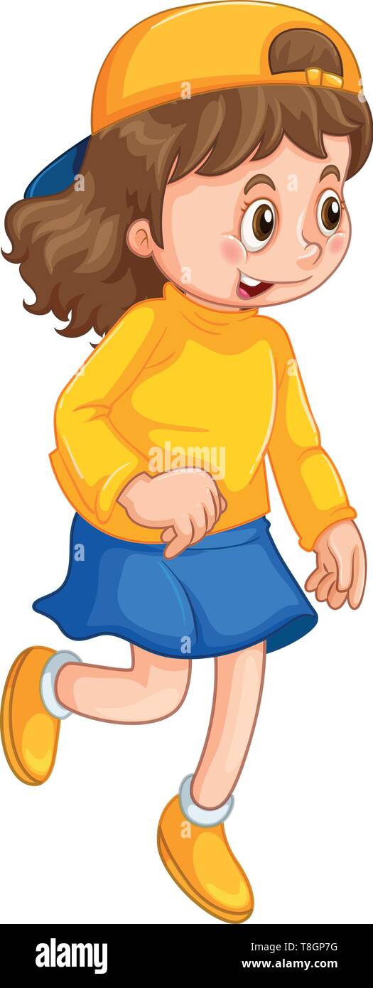 A cute girl character illustration Stock Vector Image & Art - Alamy