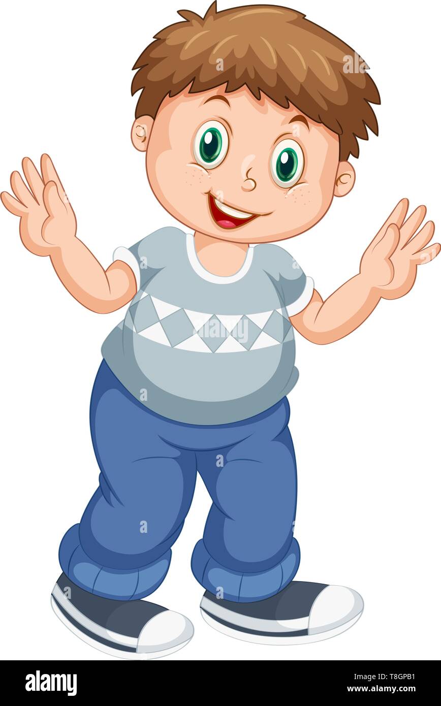 A cute boy chaarcter illustration Stock Vector Image & Art - Alamy