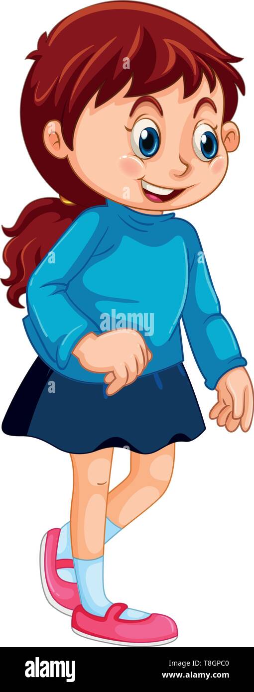A cute girl character illustration Stock Vector Image & Art - Alamy