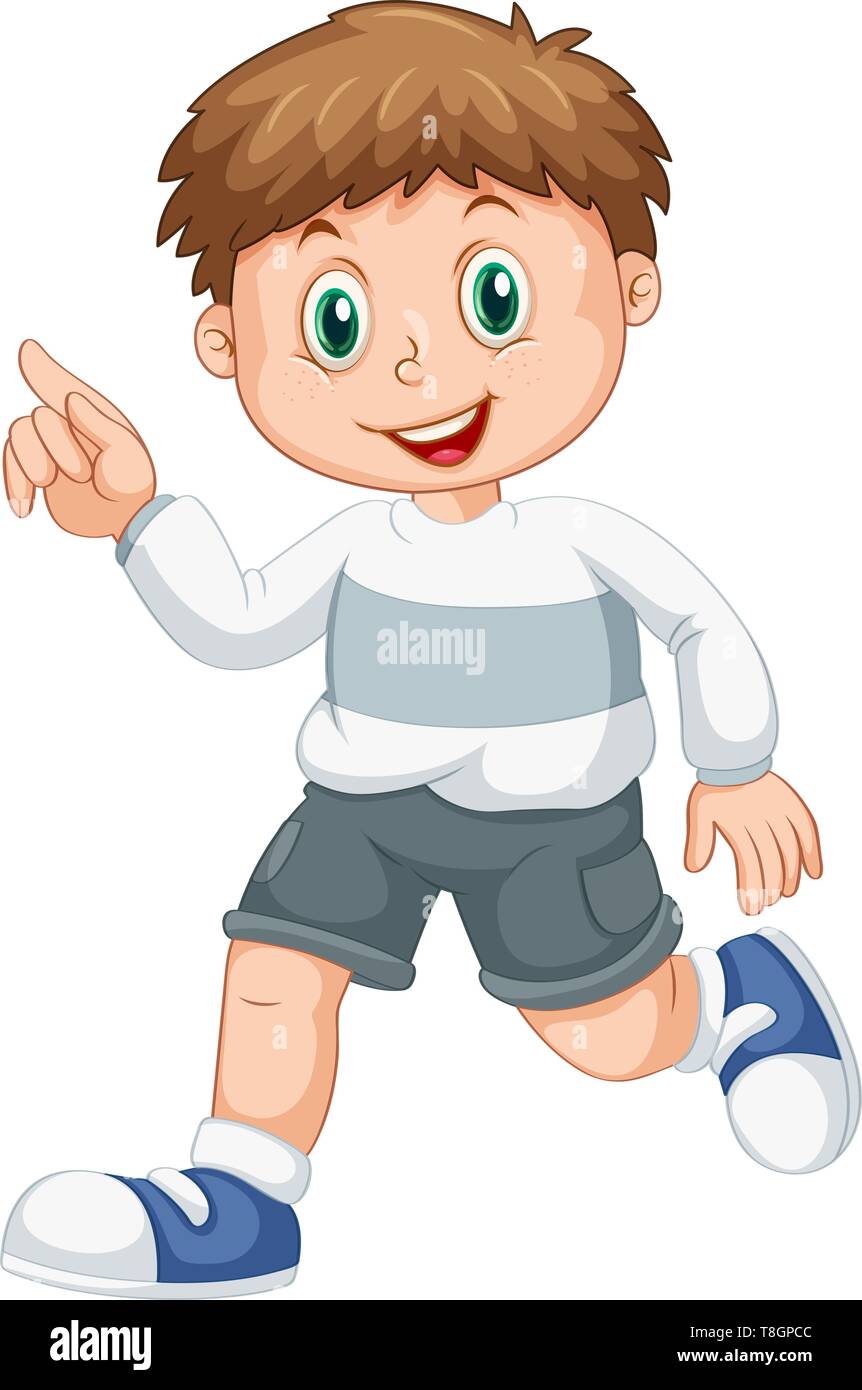 A happy boy character illustration Stock Vector Image & Art - Alamy