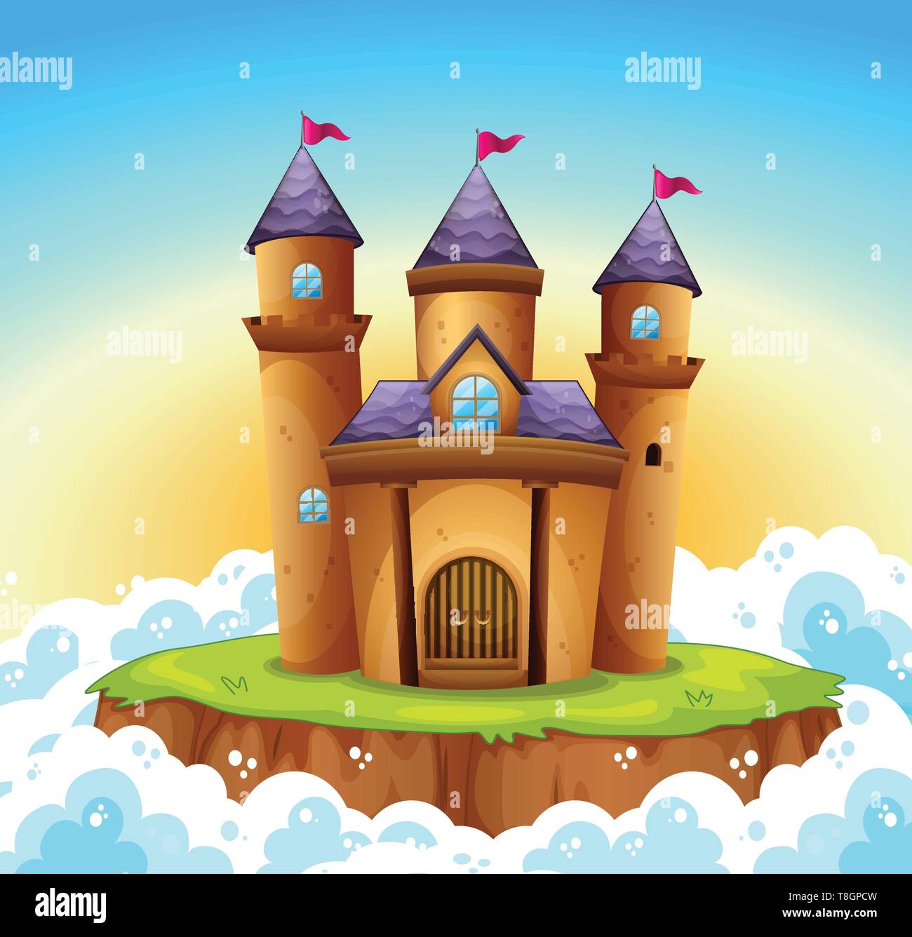 A fairy tale castle illustration Stock Vector Image & Art - Alamy