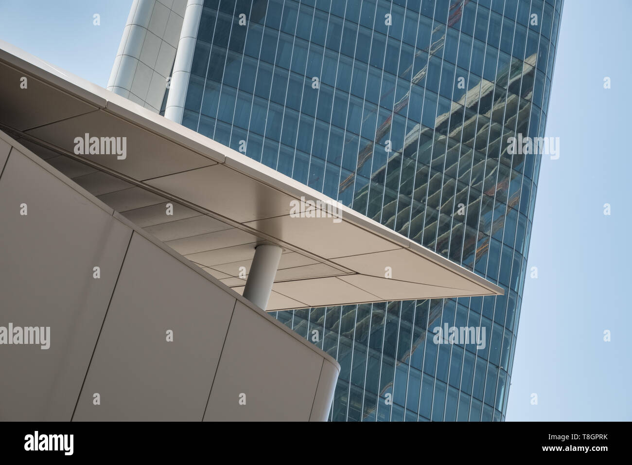 Modern architecture details of Citylife District, Milan, Lombardy, Italy Stock Photo
