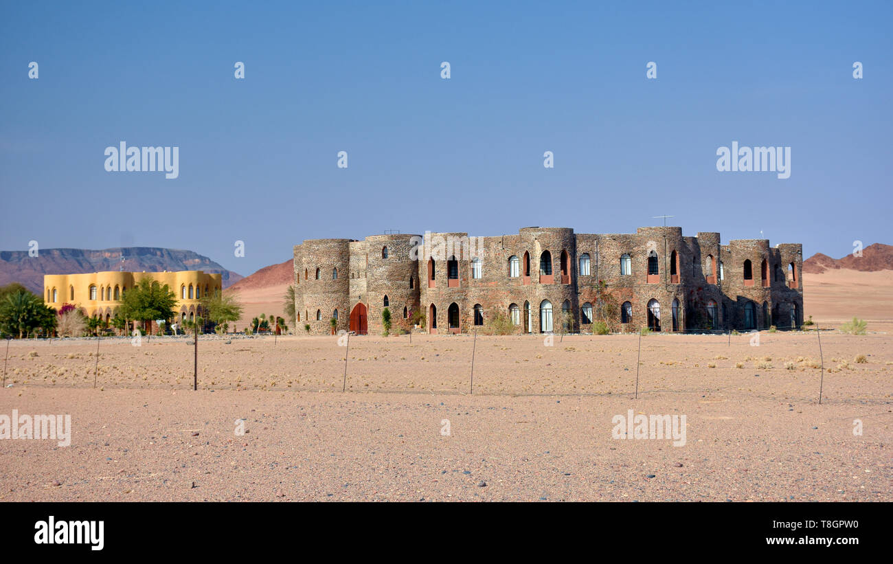 Luxury Le Mirage Desert Lodge & Spa, in the middle of the Namib Desert, Sossusvlei area, Sesriem, Namibia Stock Photo