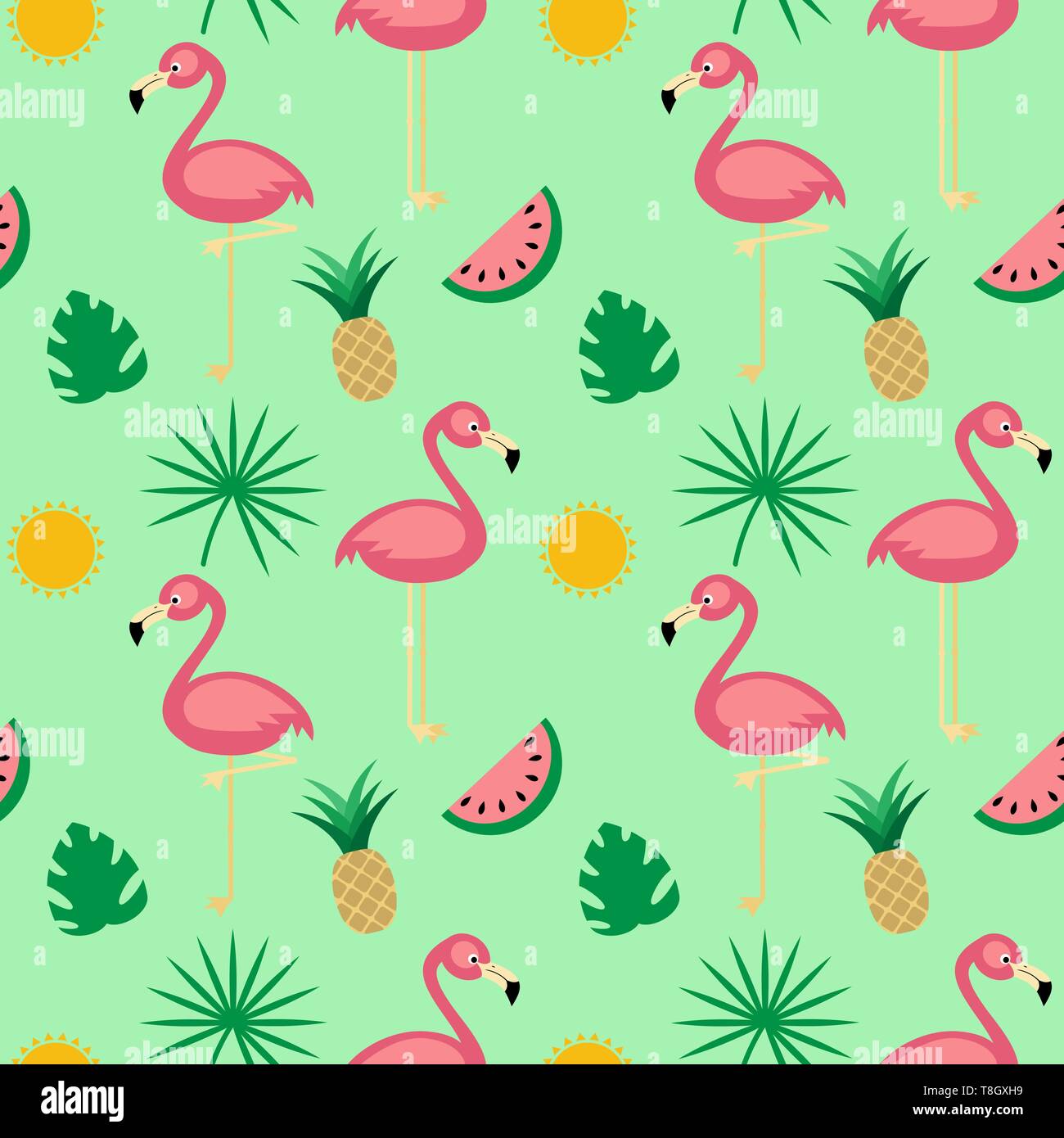 Flamingo Camping Vector