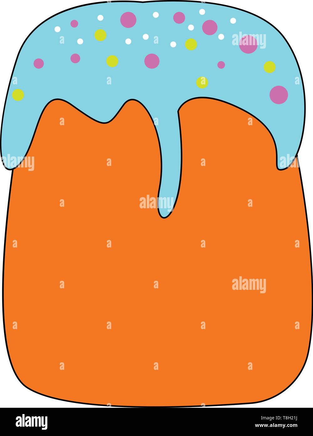 Muffin hand drawn design, illustration, vector on white background. Stock Vector