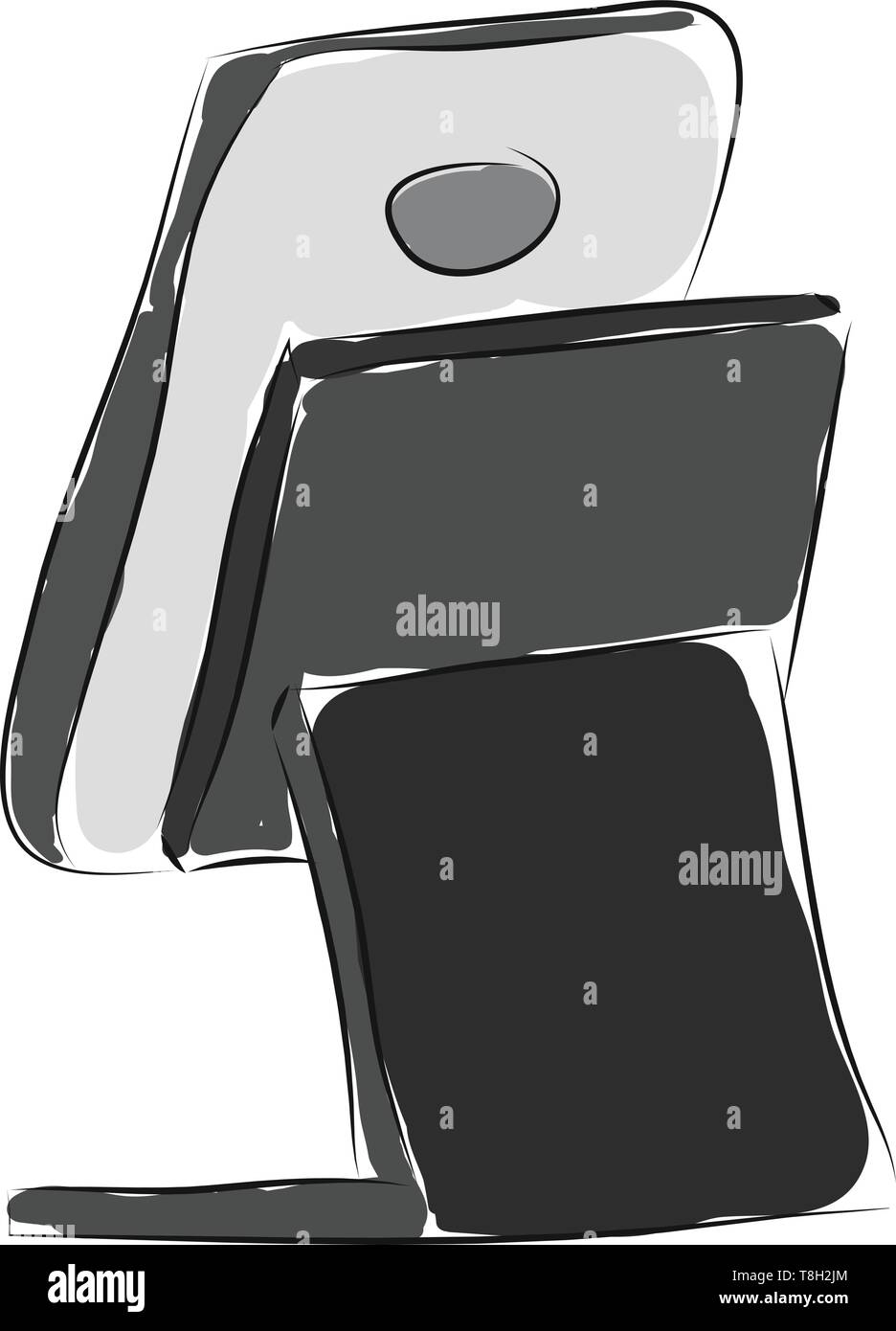 Stand phone holder hand drawn design, illustration, vector on white background Stock Vector