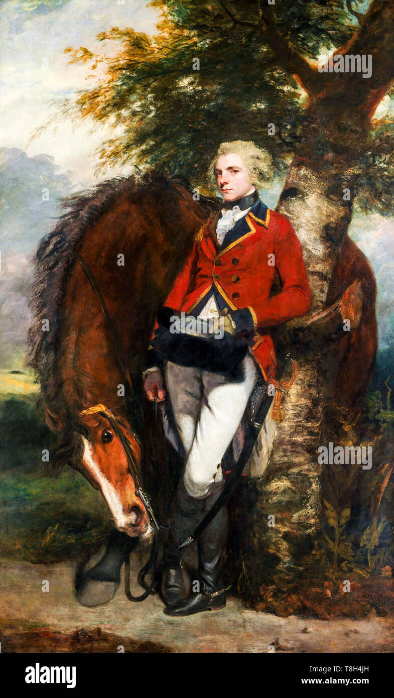 Captain George K. H. Coussmaker (1759–1801), portrait painting by Sir Joshua Reynolds, 1782 Stock Photo