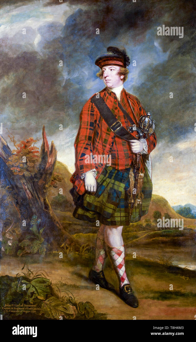 Sir Joshua Reynolds, Portrait of John Murray, 4th Earl of Dunmore (Lord Dunmore) 1765 Stock Photo