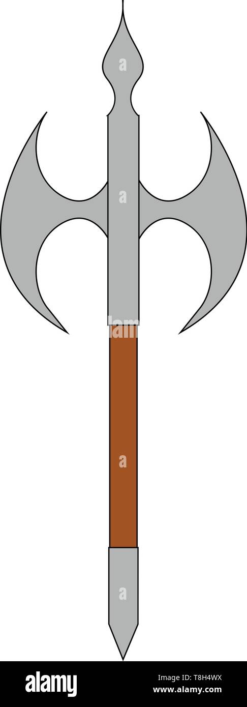 A Sharp Big Axe With Blade On Two Sides Vector Color Drawing Or Illustration Stock Vector Image Art Alamy