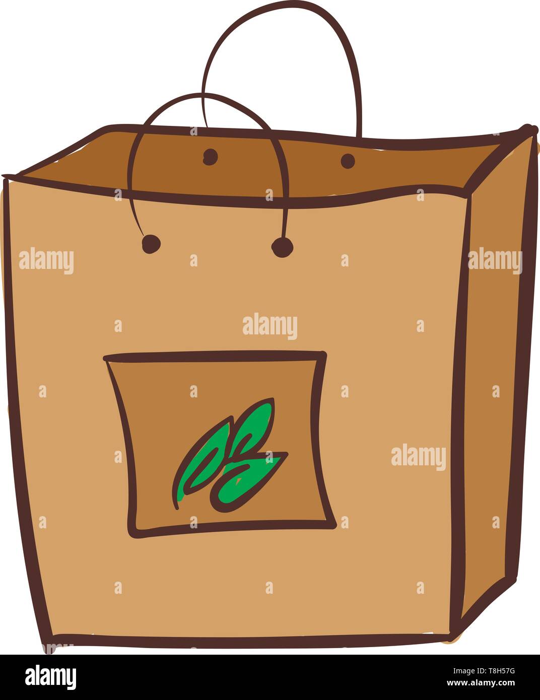 Paper Bag Stock Illustration - Download Image Now - Art Product, Bag, Blank  - iStock