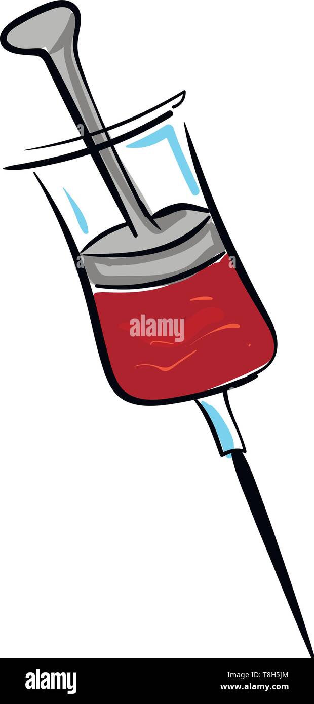 Blood syringe Stock Vector Images Alamy