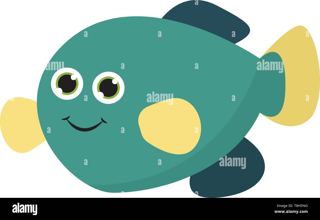 A Small Cute Baby Fish With A Smiling Face Vector Color Drawing Or Illustration Stock Vector Image Art Alamy