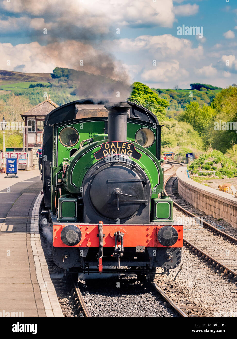 Sir Robert Alpine and Sons, Engine No. 88. Embsay and Bolton steam railway. Bolton Station, Yorkshire Dales, UK. Stock Photo