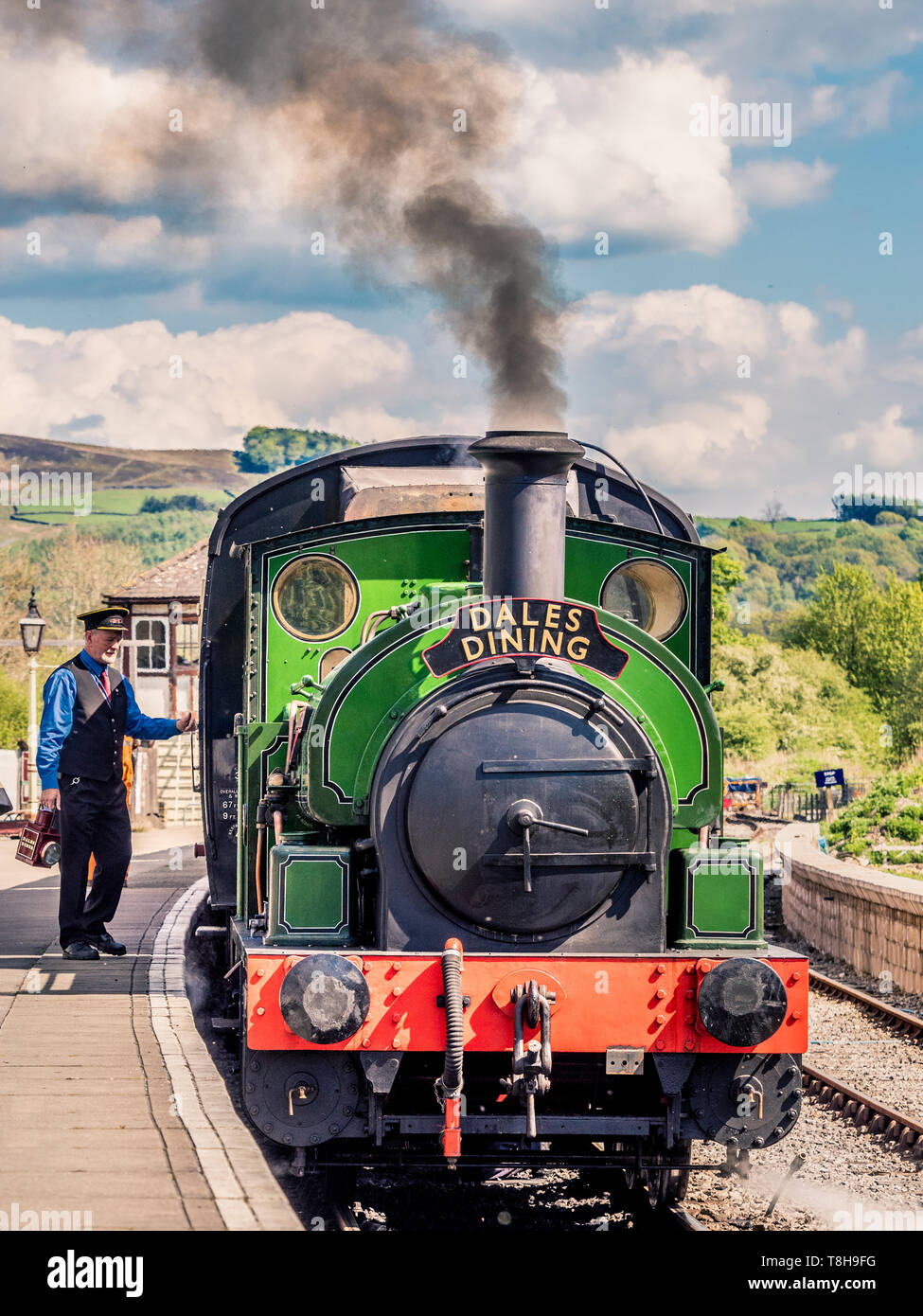 Sir Robert Alpine and Sons, Engine No. 88. Embsay and Bolton steam railway. Bolton Station, Yorkshire Dales, UK. Stock Photo