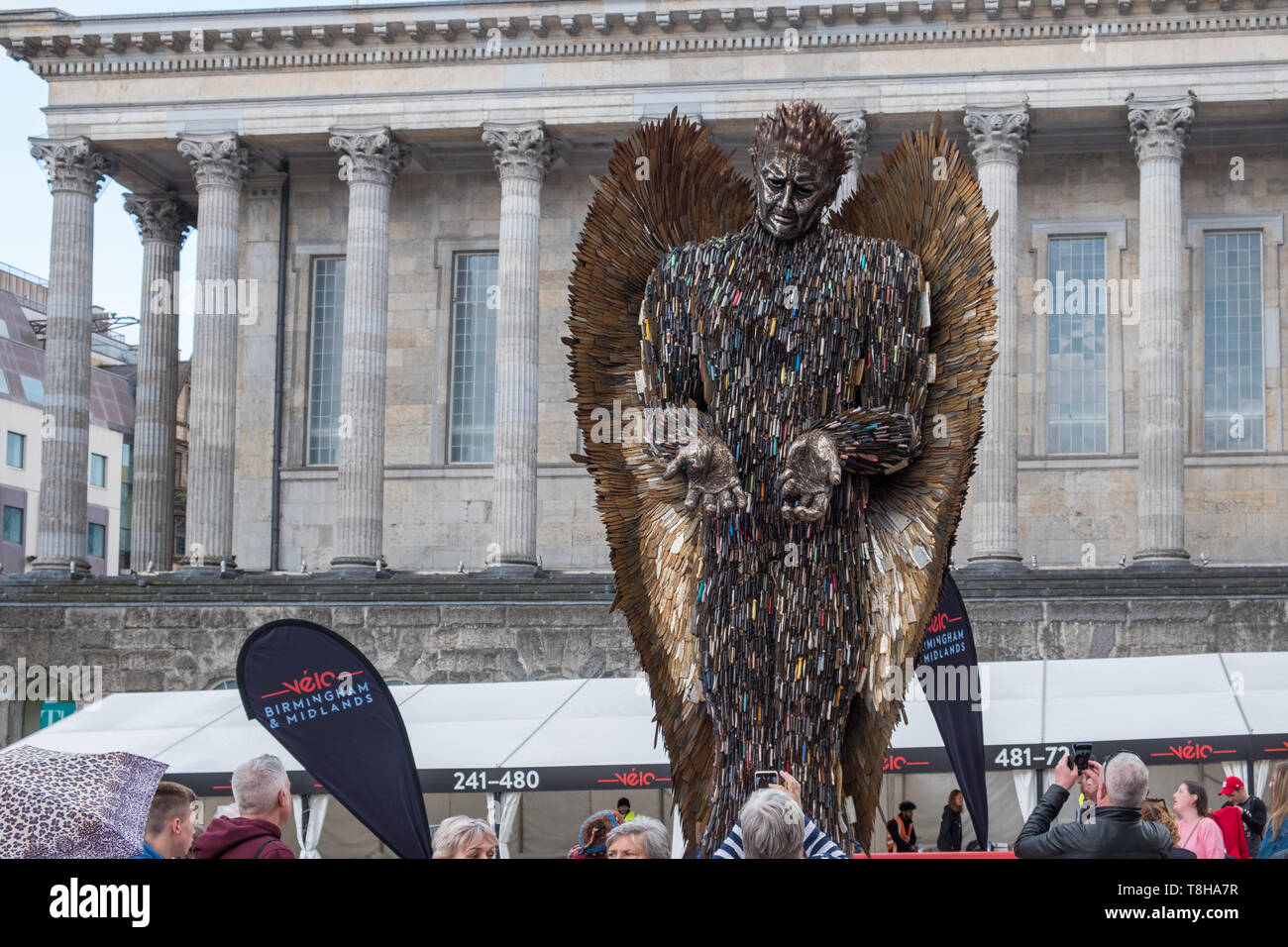 The Knife Angel sculpture by Alfie Bradley is made from thousands of ...