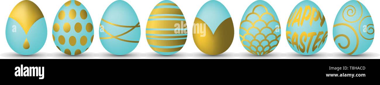 colorful easter eggs Stock Vector