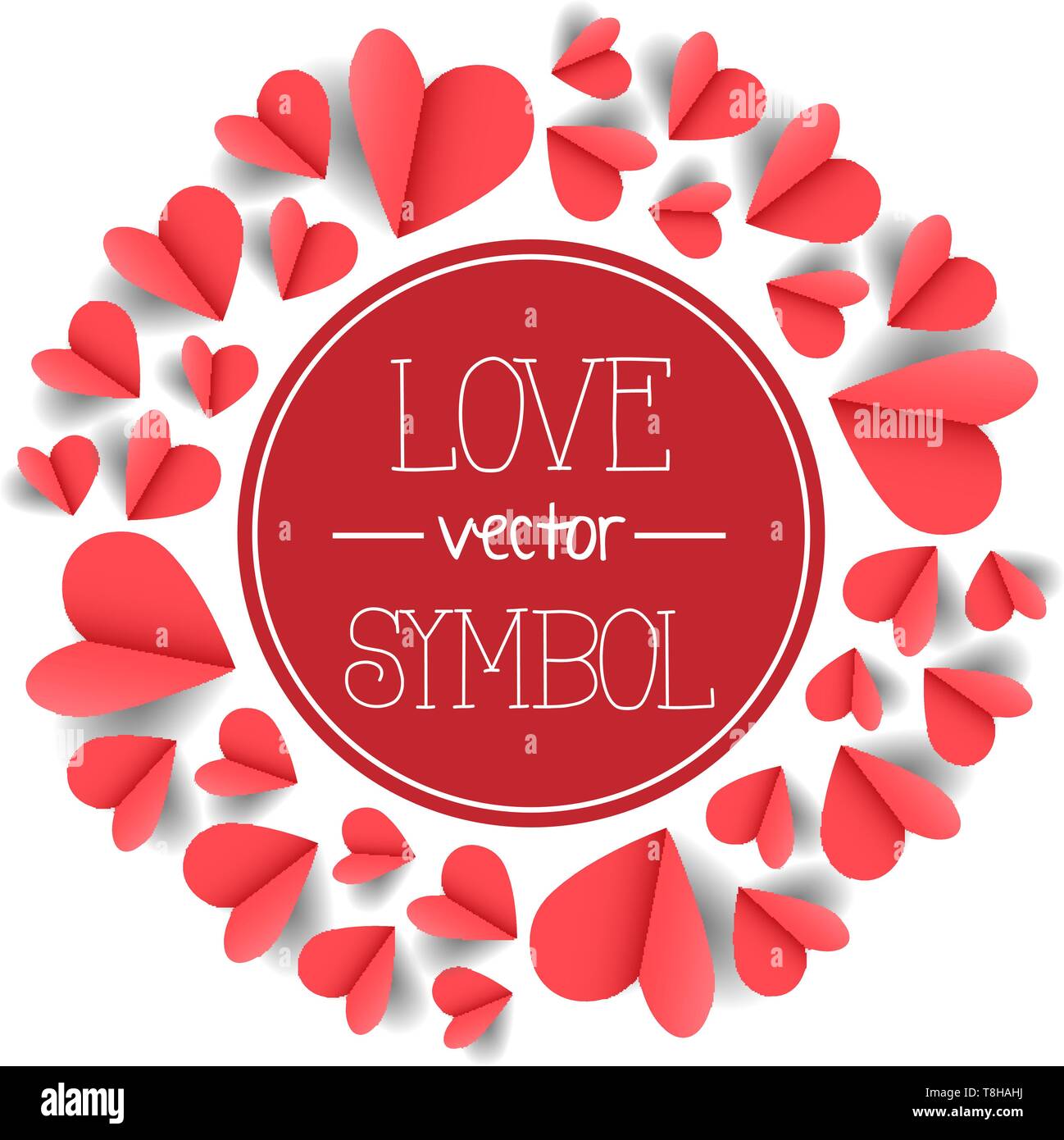 love red hearts vector symbol Stock Vector Image & Art - Alamy