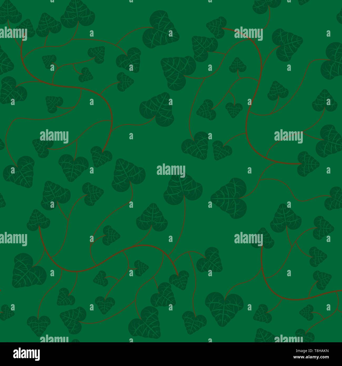 seamless ivy pattern background vector Stock Vector