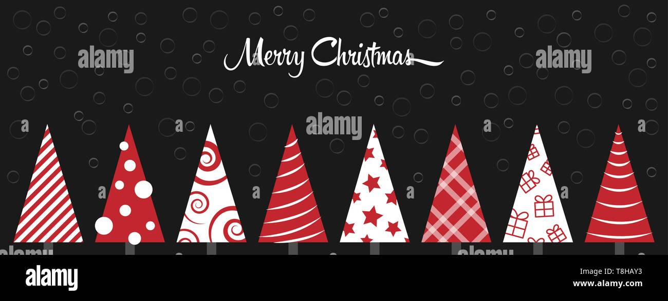 christmas trees vector card Stock Vector Image & Art - Alamy