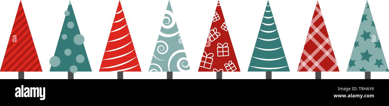 christmas trees vector Stock Vector Image & Art - Alamy