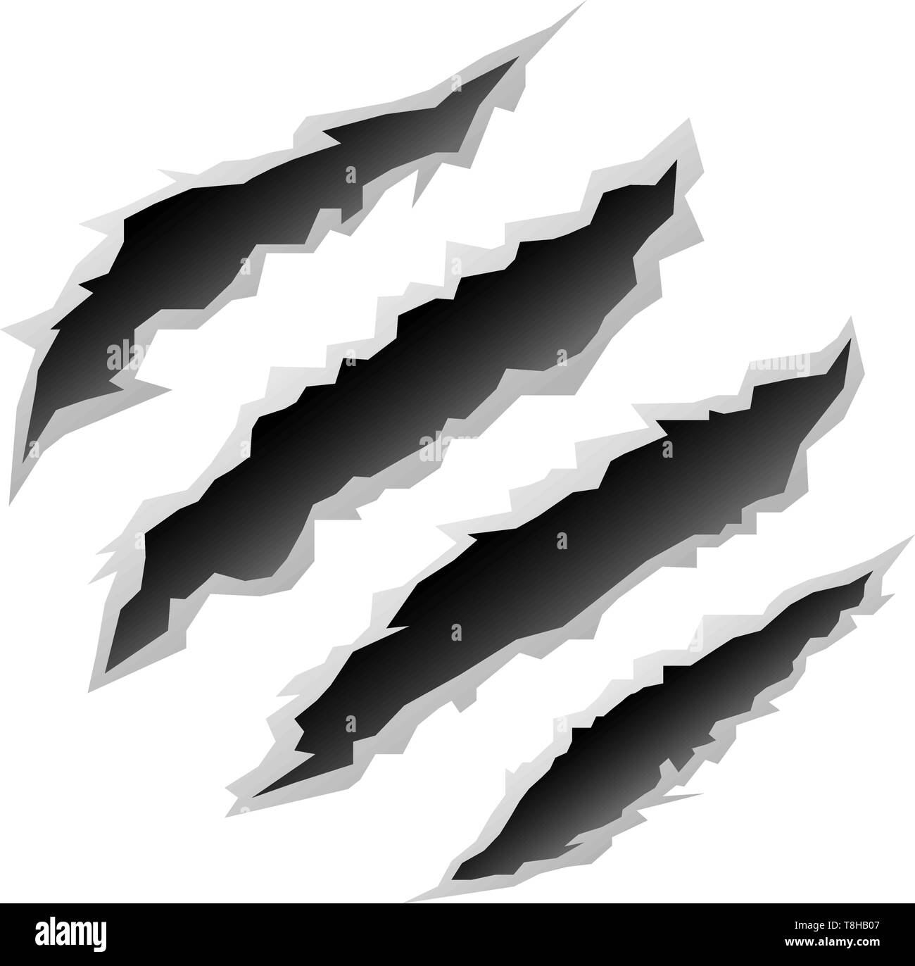 claw scratches isolated vector Stock Vector