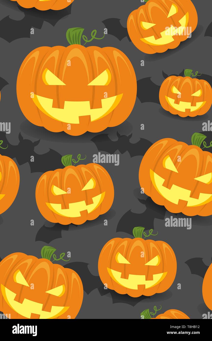 seamless halloween background pattern Stock Vector