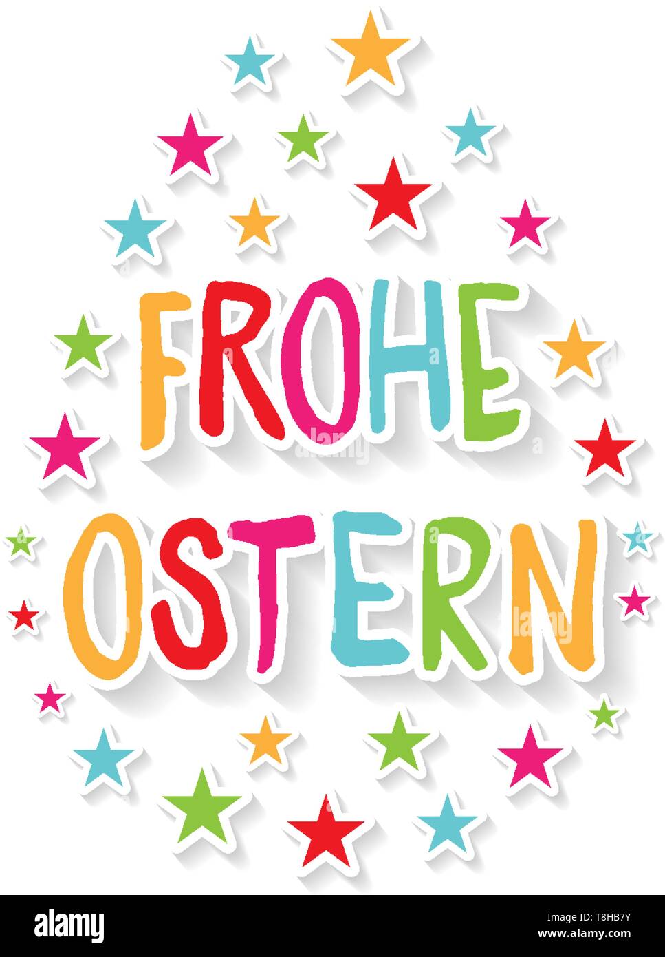 Frohe Ostern german easter vector egg Stock Vector