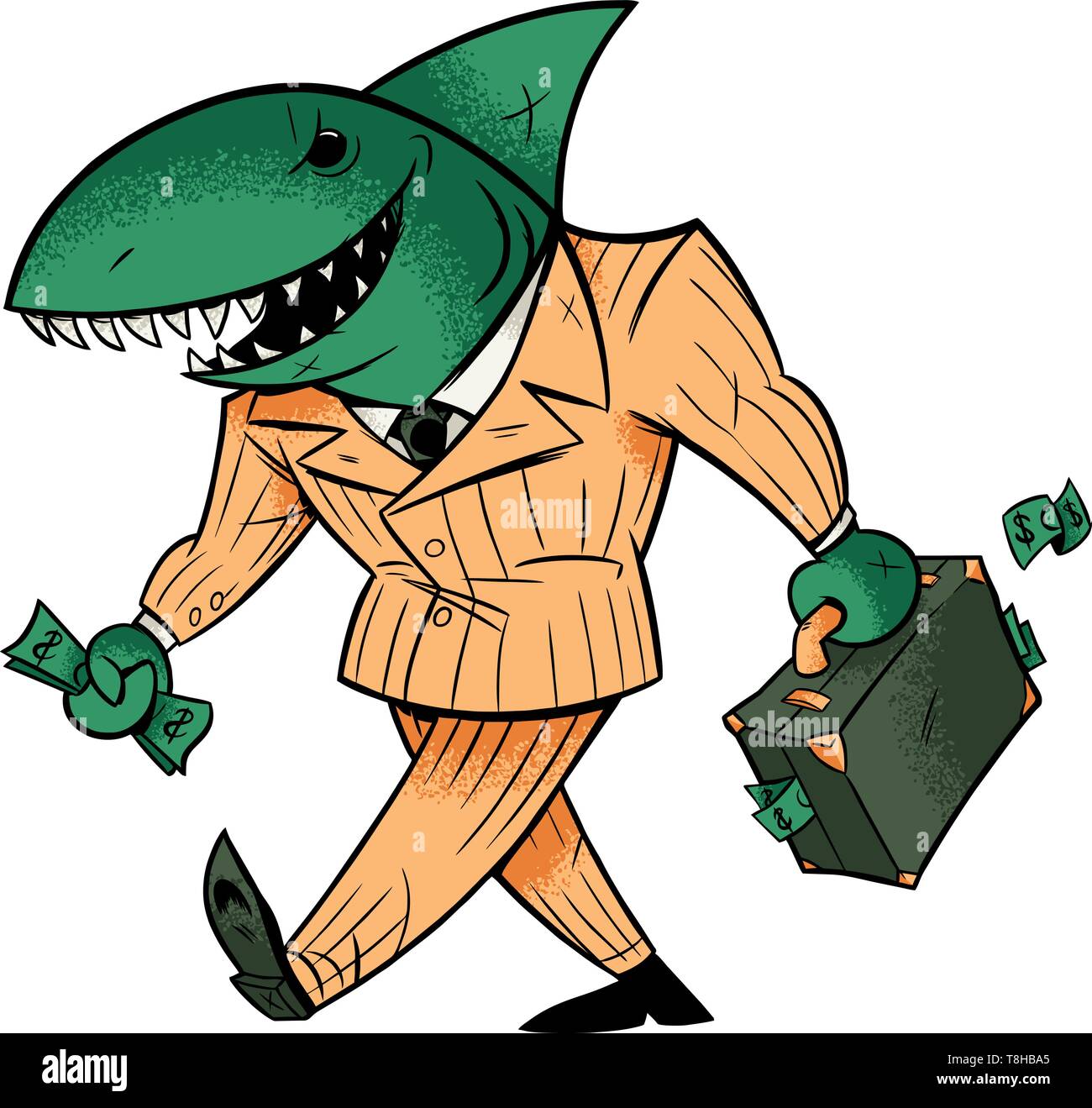 Business Shark Isolated Stock Vector