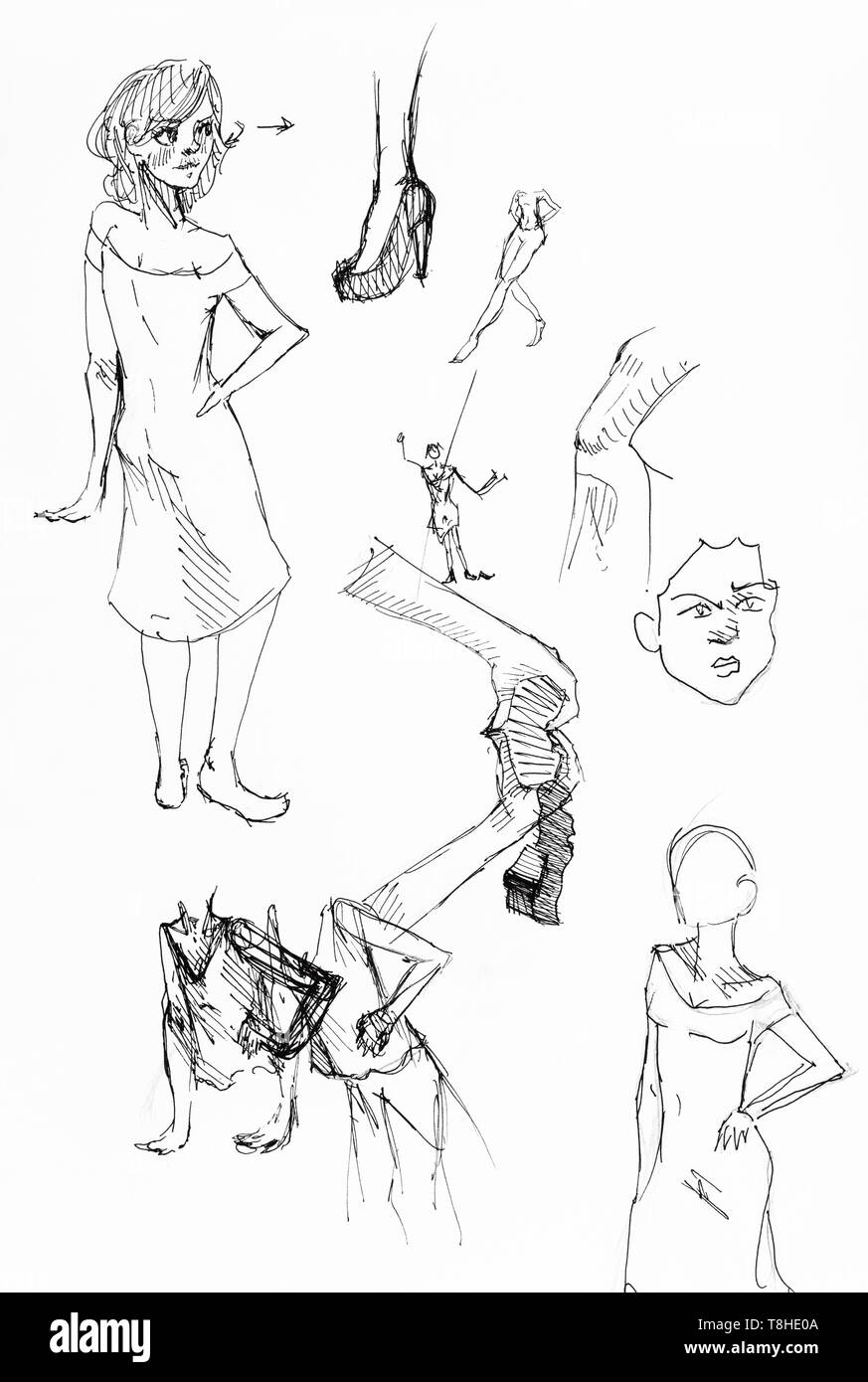 hand drawn figures