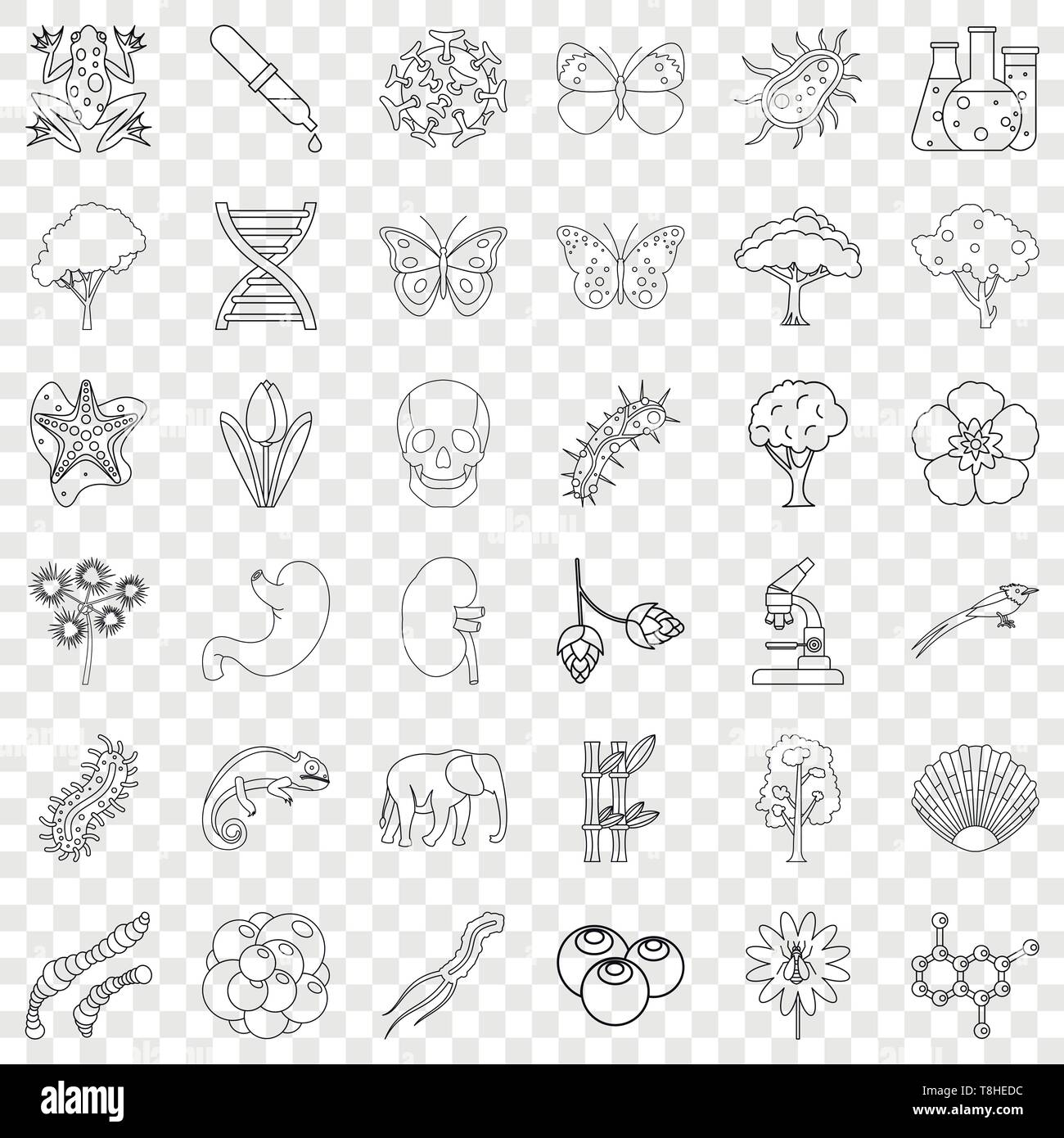Wildlife icons set, outline style Stock Vector Image & Art - Alamy