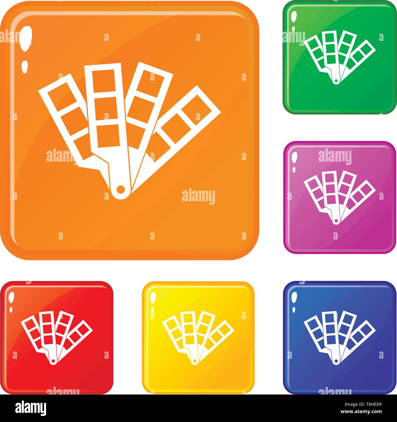 Color palette guide icons set vector color Stock Vector Image & Art - Alamy