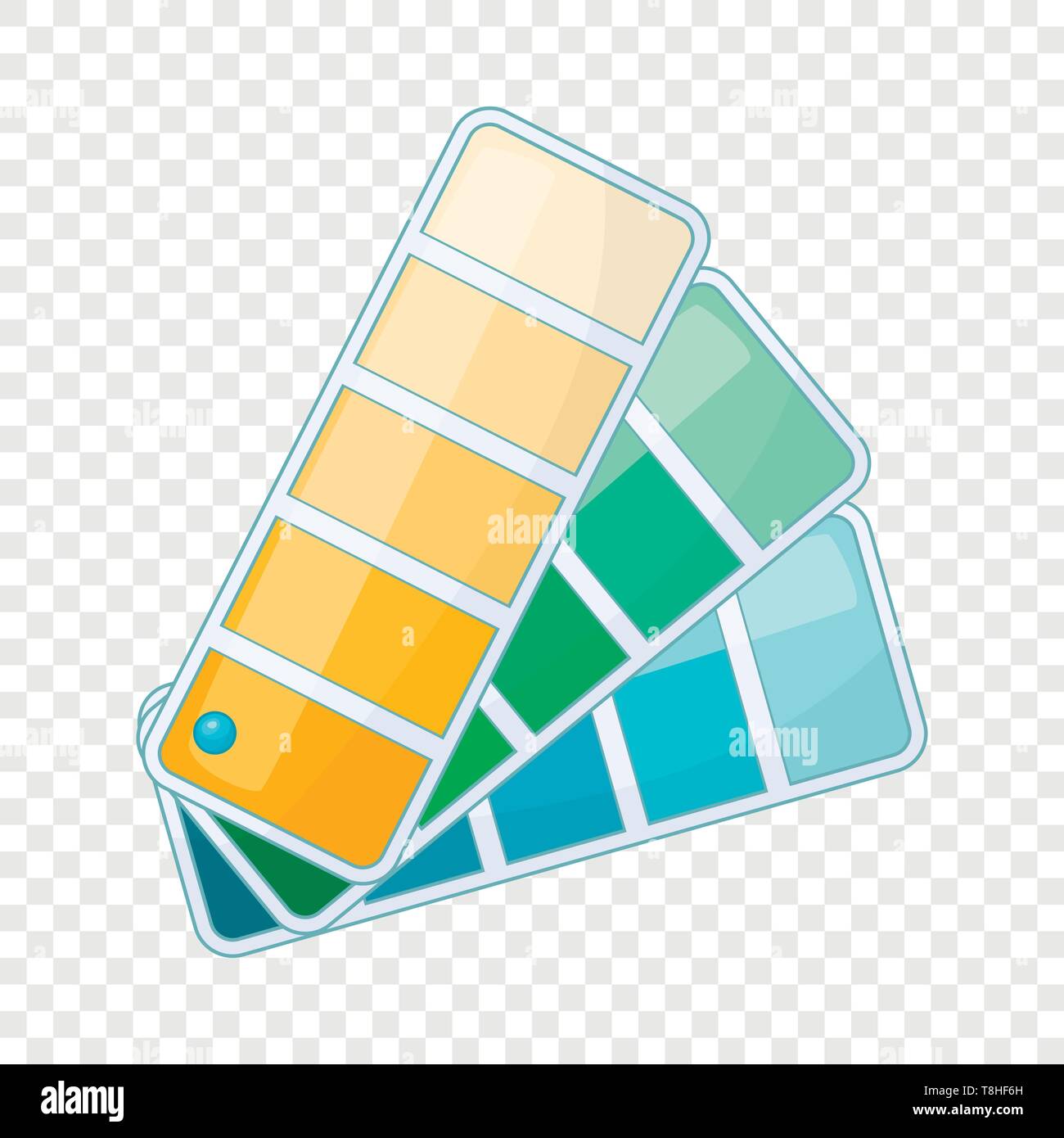 Color swatch icon, cartoon style Stock Vector