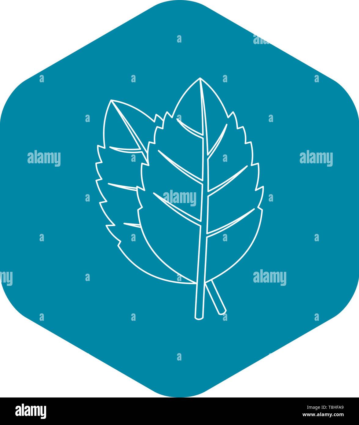 Basil leaves icon, outline style Stock Vector Image & Art Alamy