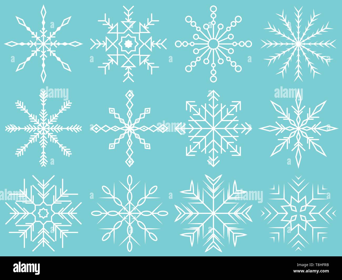 snow flakes vector set Stock Vector Image & Art - Alamy