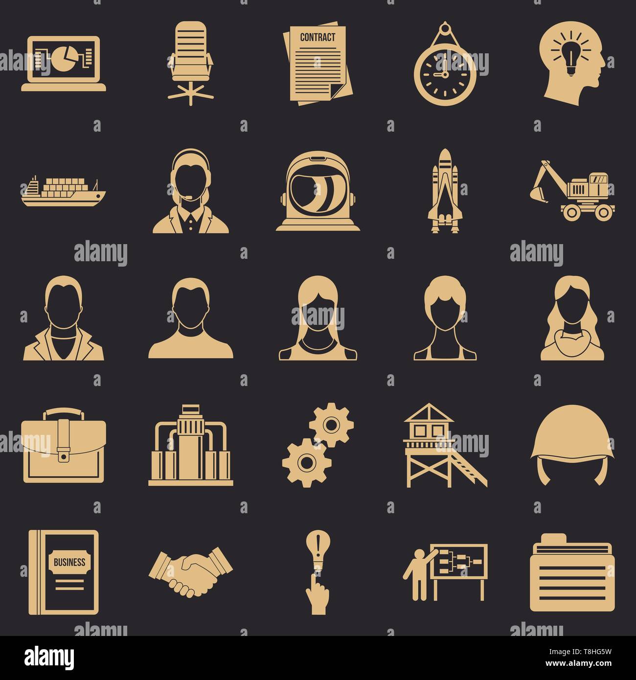 Massive case icons set, simple style Stock Vector Image & Art - Alamy