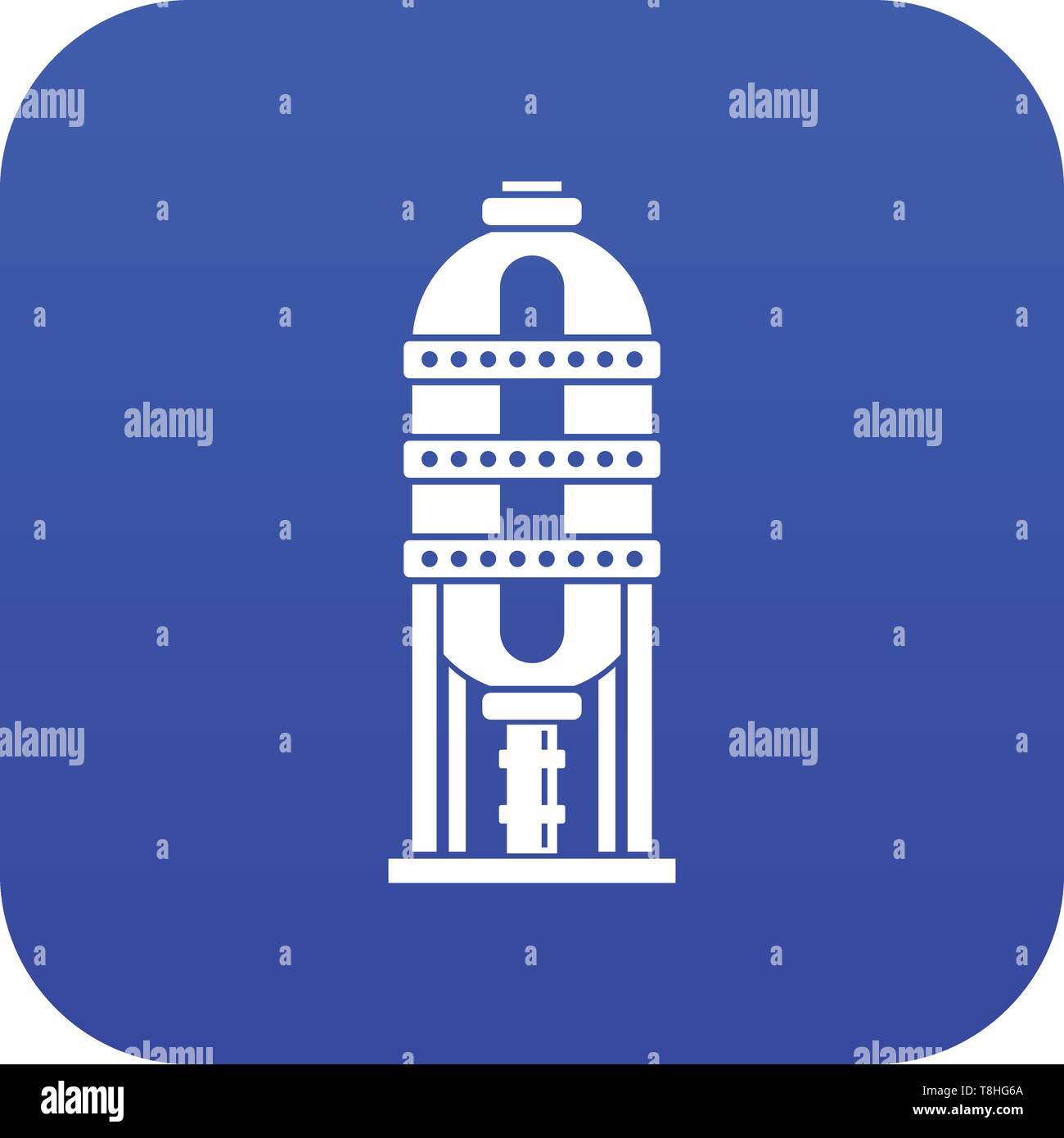 Capacity for oil storage icon digital blue Stock Vector