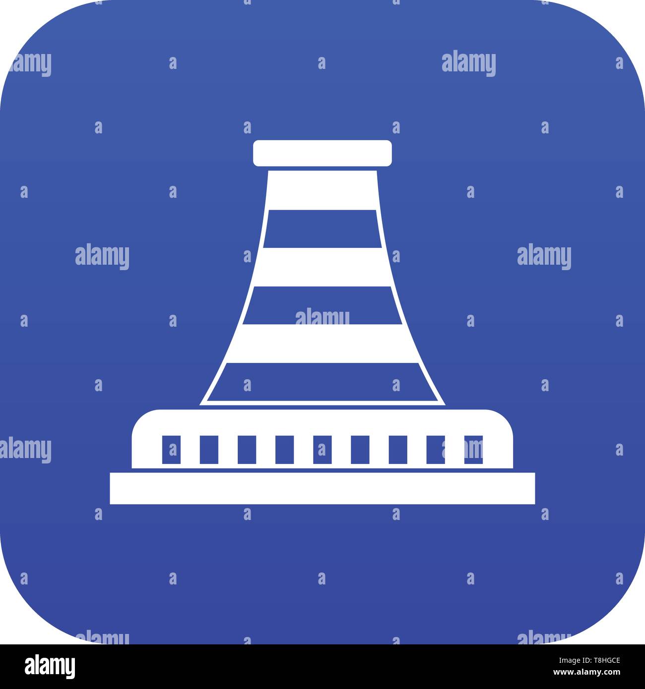Refinery with pipe icon digital blue Stock Vector Image & Art - Alamy