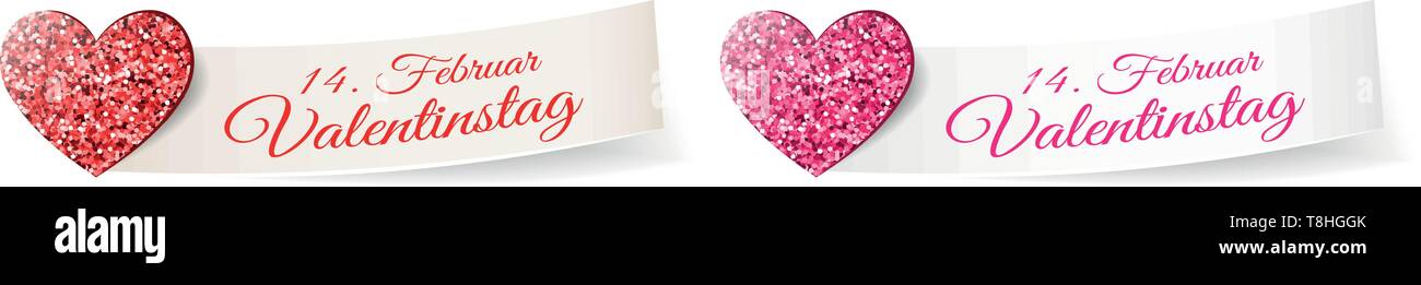 valentines day glitter heart Stock Vector