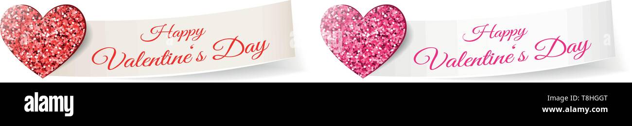 valentines day glitter heart Stock Vector