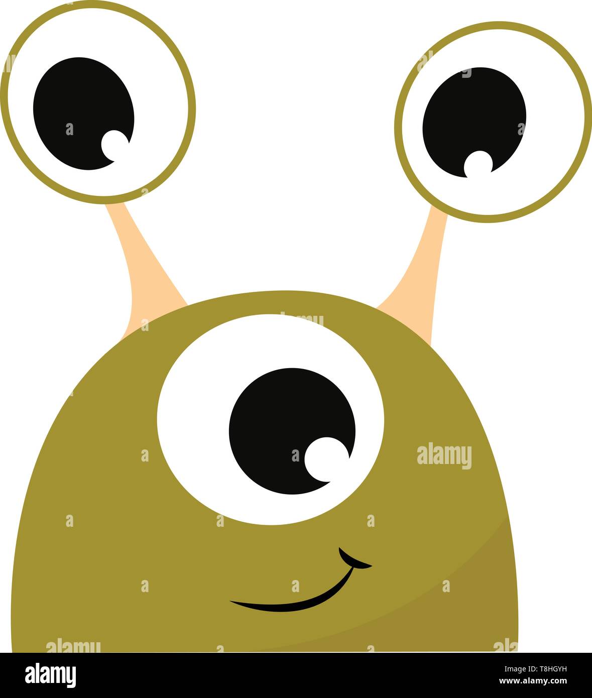 A green monster with three eyes, vector, color drawing or illustration  Stock Vector Image & Art - Alamy