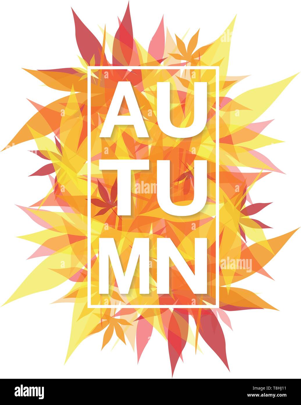 Herbst autumn fall leaves vector isolated vector design Stock Vector