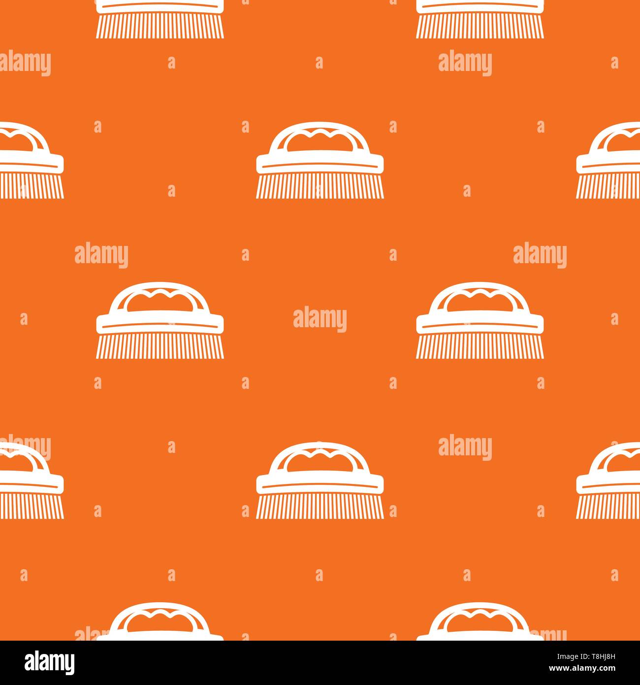 Cleaning brush pattern vector orange Stock Vector