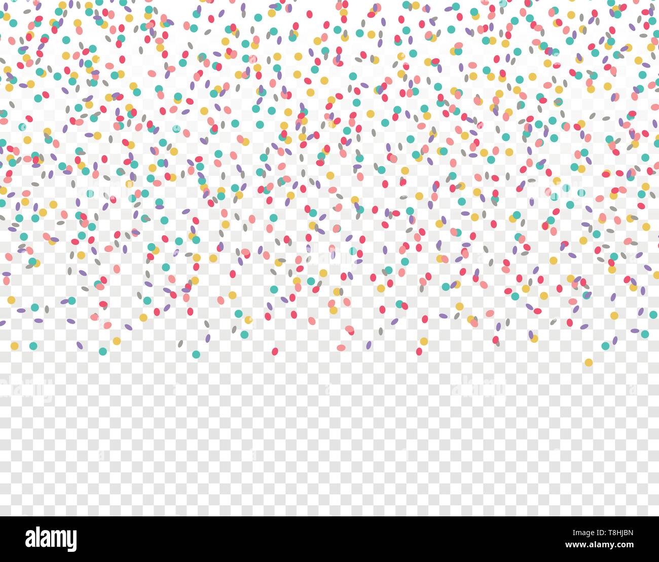 Falling colorful confetti background isolated Stock Vector