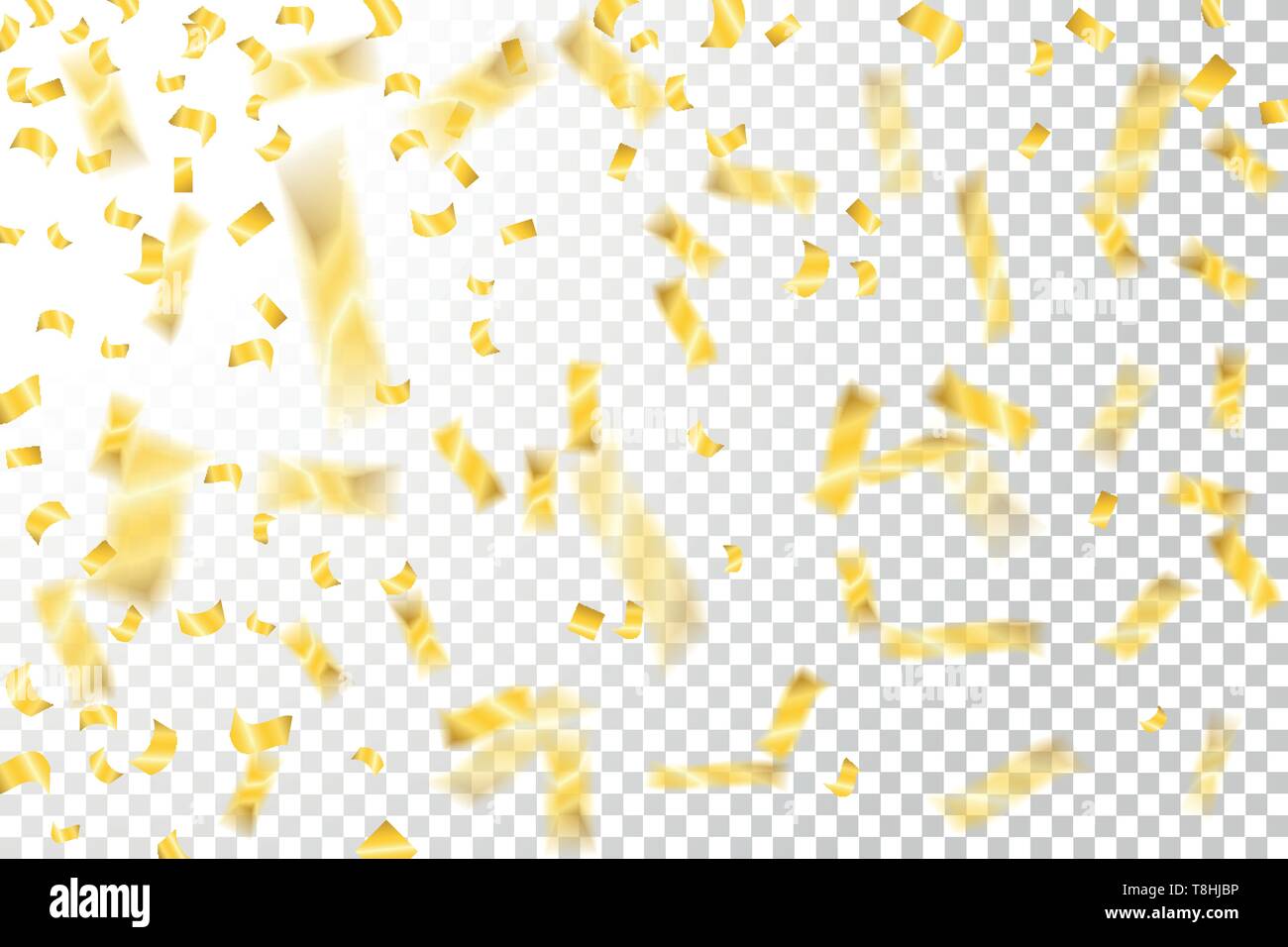falling confetti gold vector Stock Vector