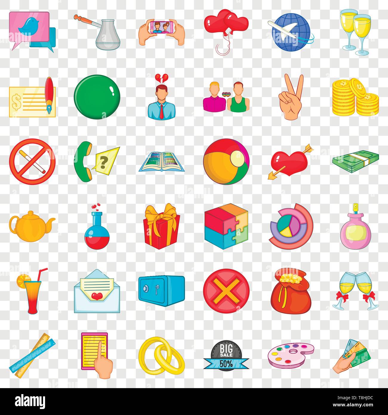 Travel icons set, cartoon style Stock Vector Image & Art - Alamy