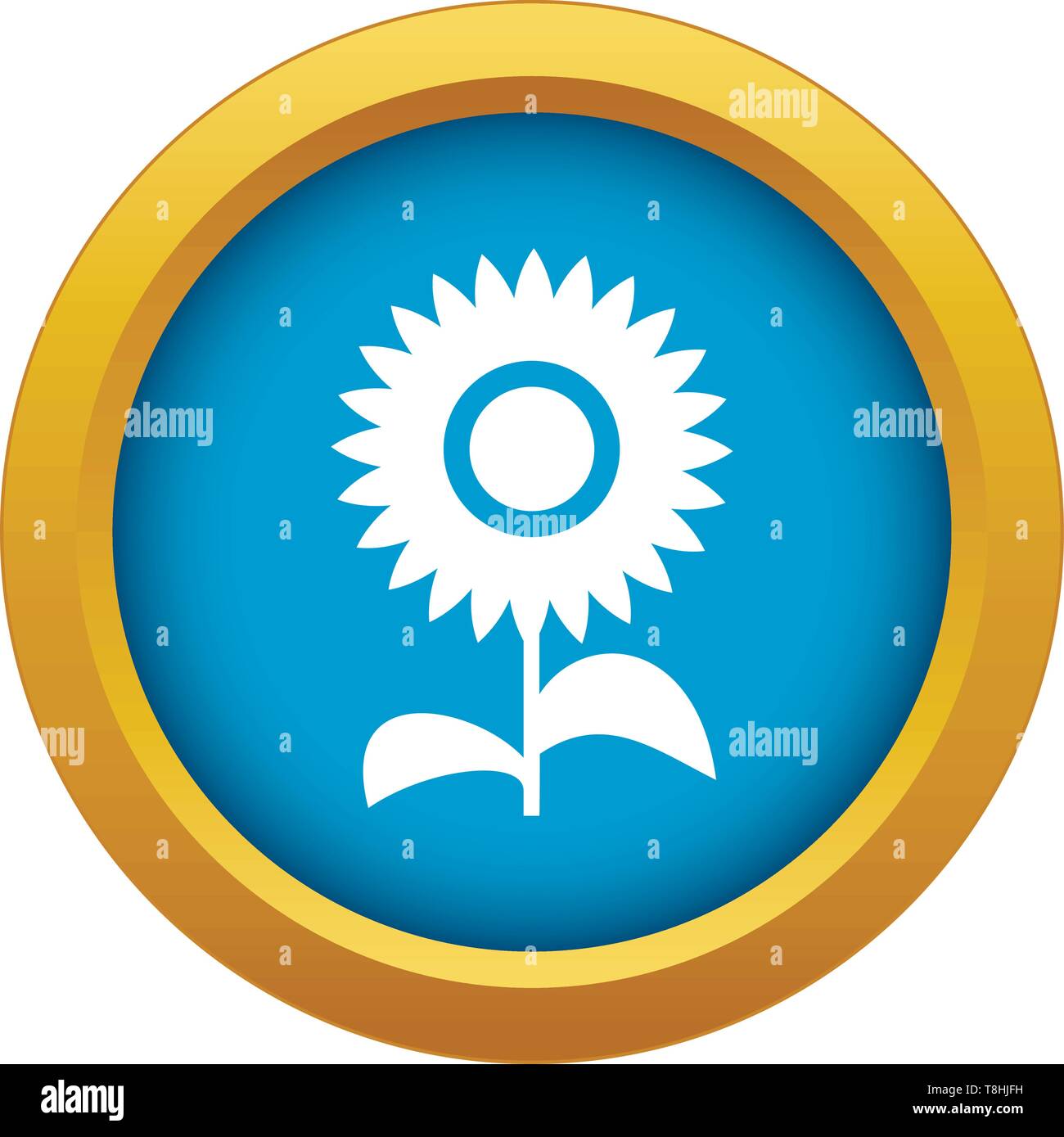 Flower icon blue vector isolated Stock Vector Image & Art - Alamy