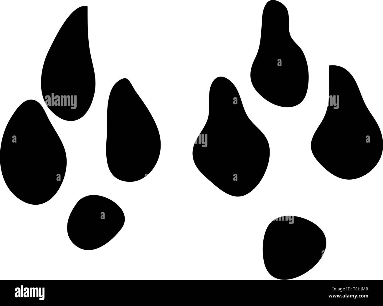 Five toed animal track Stock Vector Images Alamy