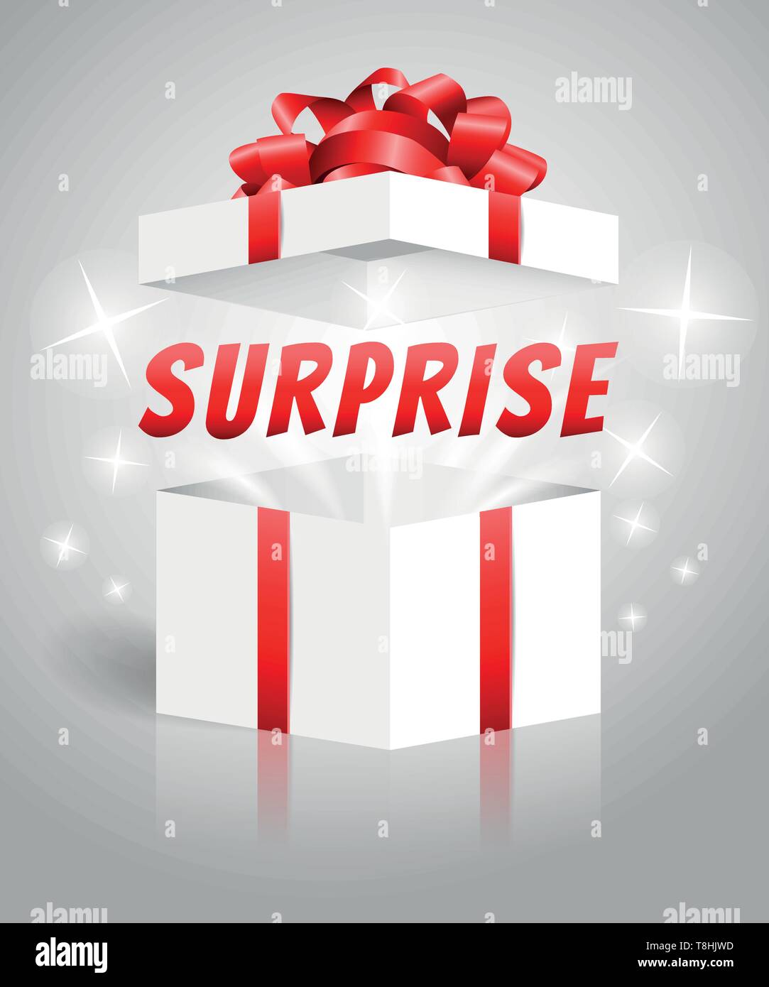 Christmas concept red gift Stock Vector Images - Alamy