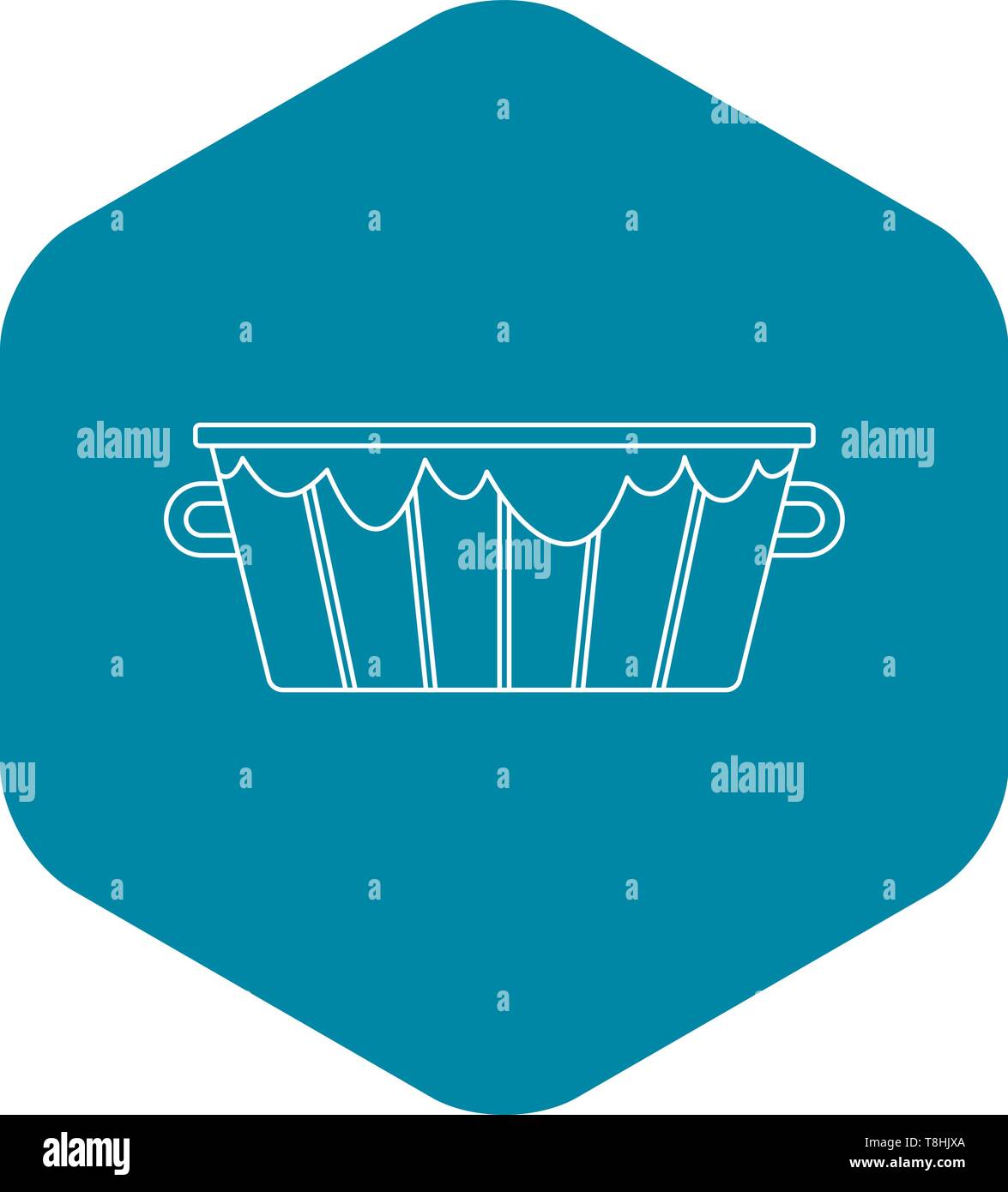 Wooden bucket icon, outline style Stock Vector Image & Art - Alamy
