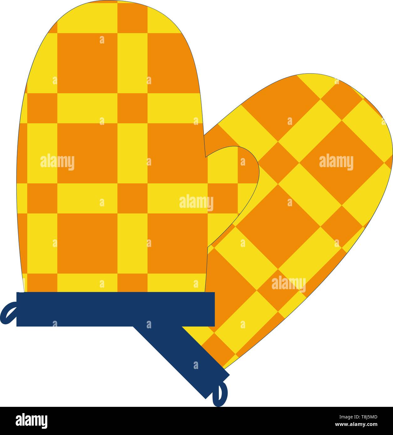 A kitchen gloves which is very colourful and cute , vector, color